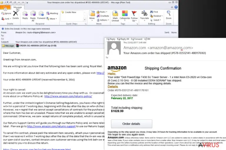 Amazon email scams