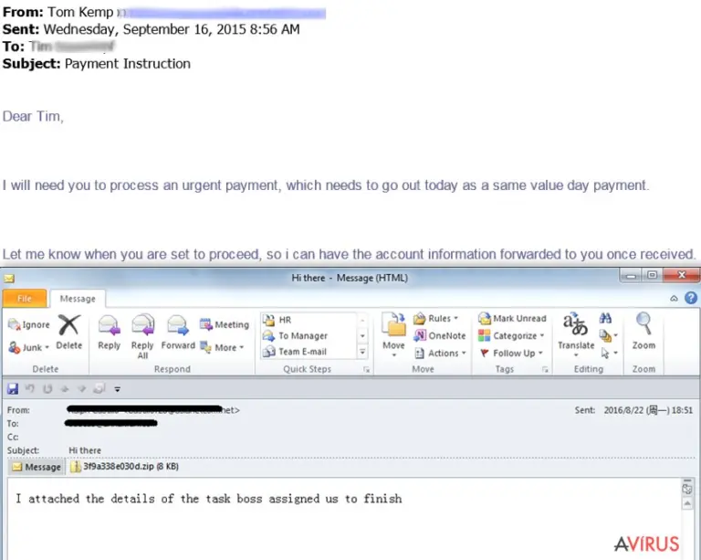 Task from boss spam