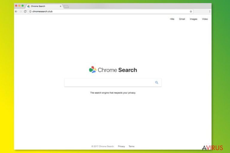 A ChromeSearch.club weboldala