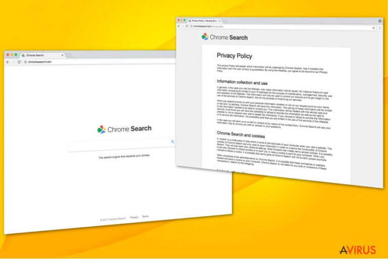 Illusztráció a Chromesearch.win vírusról