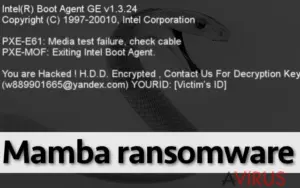 Mamba ransomware lock screen