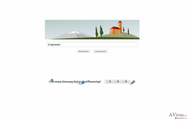 The main page of Maxwebsearch.com virus