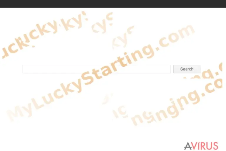 The image displaying myluckystarting.com