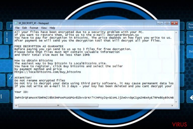 Az OnyonLock ransomware üzenete