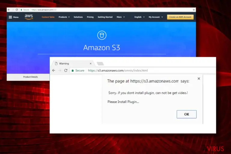 Showing s3.amazonaws.com virus