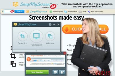 SnapMyScreen eszköztár képernyőképe