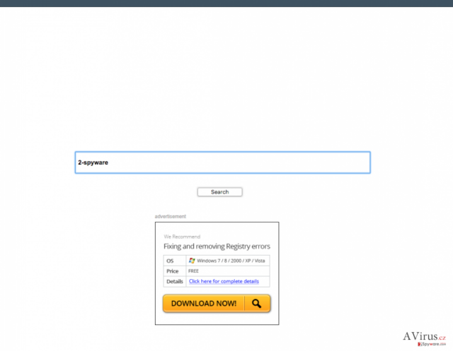 The picture showing Search.Jaijobox.com redirect virus