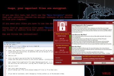 Wana Decrypt0r ransomware vírus