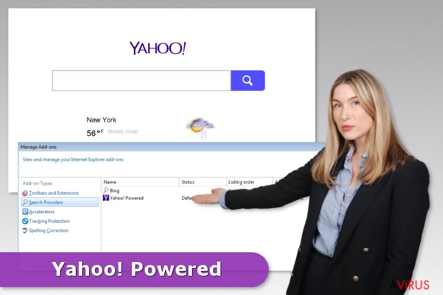 Példa a Yahoo Powered bejutására