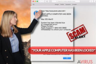 A "YOUR APPLE COMPUTER HAS BEEN LOCKED" vírus