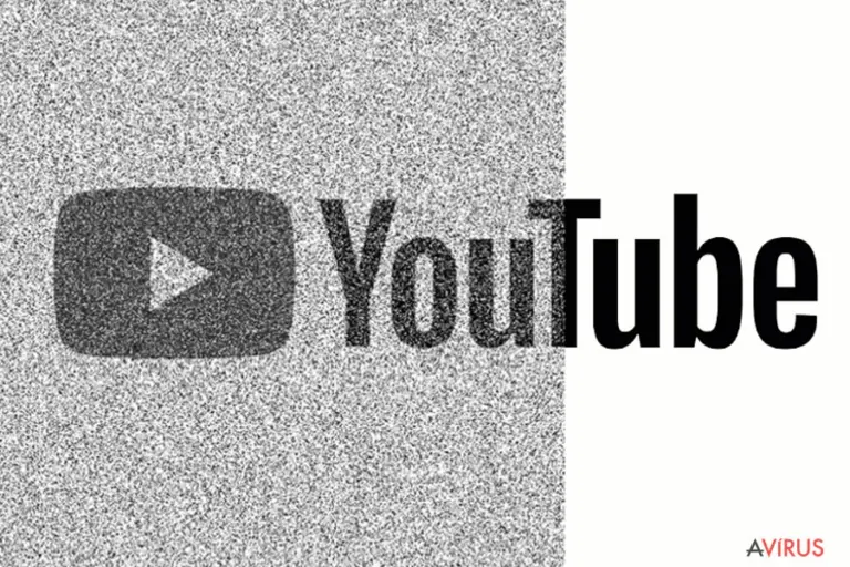 The picture reflecting corrupted Youtube site